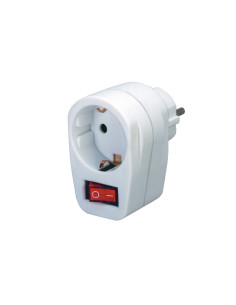 Πρίζα Μονή με Διακόπτη ON/OFF Λευκή 1508070