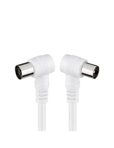 Καλώδιο κεραίας Coaxial Male/Coaxial Female 5m γωνιακό COAXMF5 TNB λευκό