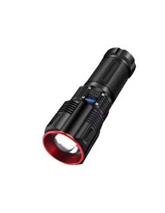 Φακός Επαναφορτιζόμενος LED με zoom αλουμινίου μαύρος