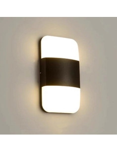 EVELYN ΑΠΛΙΚΑ ΚΗΠΟΥ LED 12W 3000K ΕΠΙΤΟΙΧΗ ΔΙΠΛΗ ΜΑΥΡΗ ΑΛΟΥΜΙΝΙΟ IP54 (Made In P.R.C) | REDPOINT | 29078 2