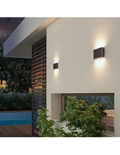 RITA ΑΠΛΙΚΑ ΤΟΙΧΟΥ UP&DOWN LED 2x6W 3CCT IP65 175*90*50 ΑΛΟΥΜΙΝΙΟ ΜΑΥΡΗ (Made In P.R.C) | REDPOINT | 29600 2