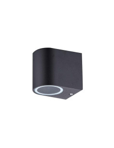 VICTORIA SPOT ΚΗΠΟΥ ΕΠΙΤΟΙΧΟ ΟΒΑΛ ΜΟΝΟ 1xGU10 ΜΑΥΡΟ ΑΛΟΥΜΙΝΙΟ IP65 (Made In P.R.C) | REDPOINT | 29097