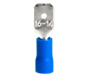 AMIO ακροδέκτες καλωδίων 03070 με μόνωση, 6.35mm, 1.5-2.5mm², 10τμχ