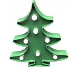 Lucas Φωτιζόμενο Χριστουγεννιάτικο Διακοσμητικό Πλαστικό Δεντράκι 24εκ. Μπαταρίας Πράσινο XRTR