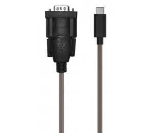 CABLETIME καλώδιο USB-C σε RS232 UCRS232, 28AWG, 1m, διάφανες-μαύρο