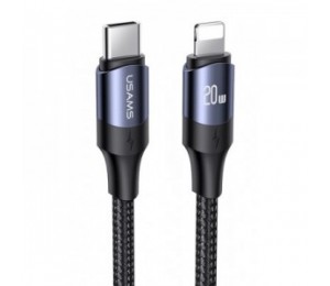 USAMS καλώδιο Lightning σε USB-C US-SJ522, 20W PD, 2m, μαύρο