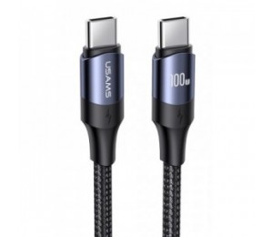 USAMS καλώδιο USB-C US-SJ525, 100W/5A, PD, 2m, μαύρο