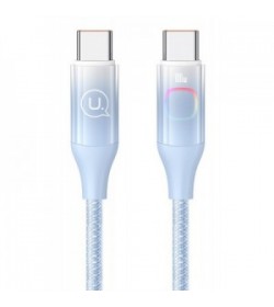 USAMS καλώδιο USB-C σε USB-C US-SJ640, 100W PD, 1.2m, μπλε