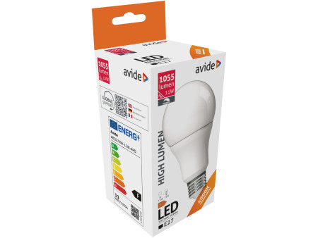 Avide LED Κοινή A60 11W E27 240° Λευκό 4000K Ντιμαριζόμενο | ATC | 15.001.0956