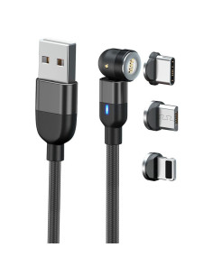 ΜΑΓΝΗΤΙΚΟ ΚΑΛΩΔΙΟ USB 3 ΣΕ 1 (A ΣΕ C, MICRO, LIGHTNING) 1m ΜΑΥΡΟ (ΠΡΟΕΛΕΥΣΗ ΚΙΝΑ) | REDPOINT | 27855 2