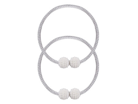 ROXXANI δέστρα κουρτίνας RXN-0024, μαγνητική, 43cm, γκρι, 2τμχ