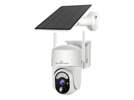 POWERTECH smart ηλιακή κάμερα PT-1177, 4MP, WiFi, SD, PTZ, IP65