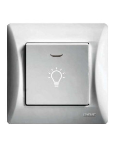 ΜΠΟΥΤΟΝ ΚΛΙΜΑΚΟΣΤΑΣΙΟΥ με ΛΥΧΝΙΑ LED 220/240V ΑΣΗΜΙ ΜΑΤ Hseries | 50-00107-5