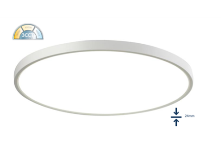 ΦΩΤΙΣΤΙΚΟ LED 45W ΣΤΡΟΓΓΥΛΟ 3CCT ΛΕΥΚΟ Φ600x24 5400L | 05-00452-1