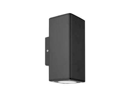 ΑΠΛΙΚΑ 2ΧGU10 UP & DOWN ΑΝΘΡΑΚΙ ΤΕΤΡΑΓΩΝΗ ΠΛΑΣΤΙΚΗ 90x90mm | 21-0212-19