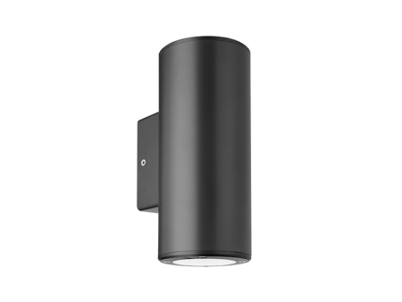 ΑΠΛΙΚΑ 2ΧGU10 UP & DOWN ΑΝΘΡΑΚΙ ΣΤΡΟΓΓΥΛΗ ΠΛΑΣΤΙΚΗ Φ76mm | 21-0213-19