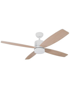 "SIMONE" ΑΝΕΜΙΣΤΗΡΑΣ ΟΡΟΦΗΣ ΛΕΥΚΟΣ - ΞΥΛΟ 48" 70W REMOTE + 18W LED LIGHT 3 CCT | REDPOINT | 27357