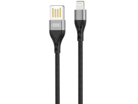 XO NB188 2.4A Διπλής Φοράς Φόρτιση USB Lightning 1m Γκρί | ATC | 16.005.0131