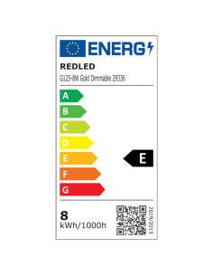 GLOBE LED G125 FILAMENT Ε27 8W WARM DIM. GOLDEN 360o 2.0(κατασκευή Κίνα) | REDLED | 29336 2