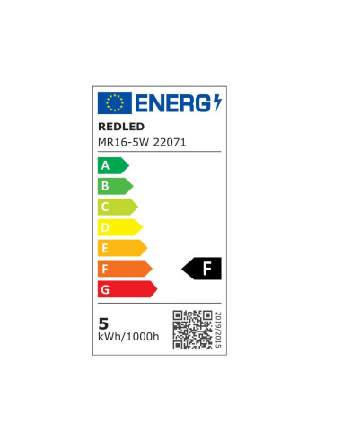 MR16 LED 5W 12V COOL 2.0(κατασκευή Κίνα) | REDLED | 29418