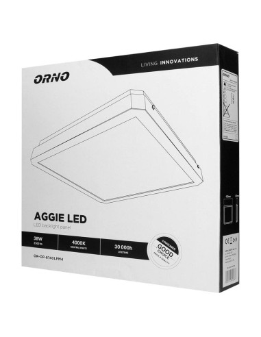 6140 ΦΩΤΙΣΤΙΚΟ LED ΤΕΤΡΑΓΩΝΟ 410/410/65 ΜΑΥΡΟ 38W 4000K ORNO | REDPOINT | 27753
