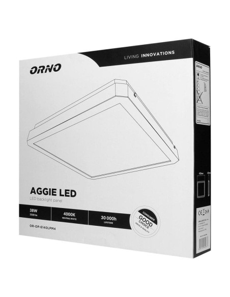 6140 ΦΩΤΙΣΤΙΚΟ LED ΤΕΤΡΑΓΩΝΟ 410/410/65 ΜΑΥΡΟ 38W 4000K ORNO | REDPOINT | 27753