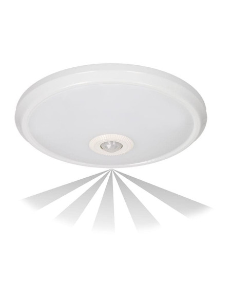 6076 ZONDA ΦΩΤΙΣΤΙΚΟ LED ΣΤΡΟΓΓΥΛΟ ΛΕΥΚΟ Φ290/67 ΜΕ ΑΝΙΧΝΕΥΤΗ ΚΙΝΗΣΗΣ 16W 4000K ORNO | REDPOINT | 27749