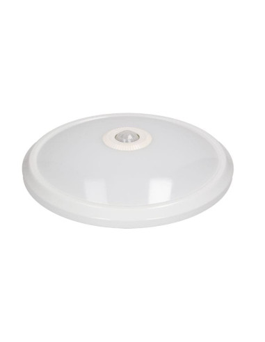 6076 ZONDA ΦΩΤΙΣΤΙΚΟ LED ΣΤΡΟΓΓΥΛΟ ΛΕΥΚΟ Φ290/67 ΜΕ ΑΝΙΧΝΕΥΤΗ ΚΙΝΗΣΗΣ 16W 4000K ORNO | REDPOINT | 27749