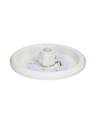 6076 ZONDA ΦΩΤΙΣΤΙΚΟ LED ΣΤΡΟΓΓΥΛΟ ΛΕΥΚΟ Φ290/67 ΜΕ ΑΝΙΧΝΕΥΤΗ ΚΙΝΗΣΗΣ 16W 4000K ORNO | REDPOINT | 27749