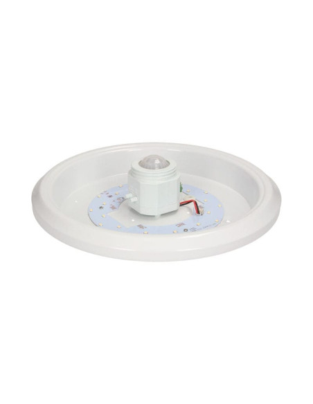 6076 ZONDA ΦΩΤΙΣΤΙΚΟ LED ΣΤΡΟΓΓΥΛΟ ΛΕΥΚΟ Φ290/67 ΜΕ ΑΝΙΧΝΕΥΤΗ ΚΙΝΗΣΗΣ 16W 4000K ORNO | REDPOINT | 27749