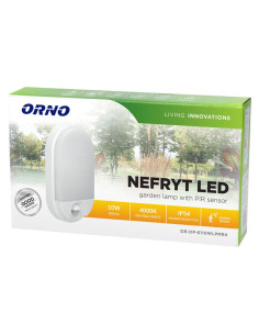 6147R NEFRYT ΦΩΤΙΣΤΙΚΟ LED ΕΞ. ΟΒΑΛ+ΑΝΙΧΝ.ΚΙΝΗΣΗΣ&ΦΩΤΟΣ 119/212/44 ΛΕΥΚΟ 15W 4000K IP54 ORNO | REDPOINT | 27769 2