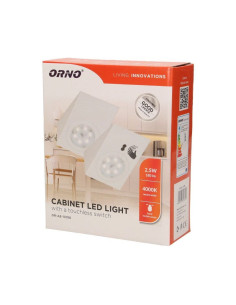 13108 ΣΠΟΤ ΓΩΝΙΑΚΟ ΚΟΥΖΙΝΑΣ 230V 2.5W 4000K ΜΕ ΑΝΕΠΑΦΟ ΔΙΑΚΟΠΤΗ 80/120/50 ΣΕΤ 2 ΤΕΜ. ΛΕΥΚΟ ORNO | REDPOINT | 28066 2