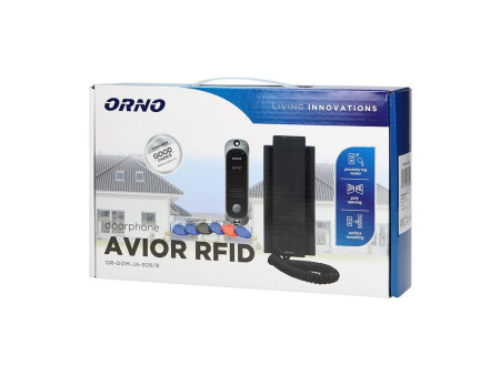 928 AVIOR ΣΥΣΤΗΜΑ ΘΥΡΟΤΗΛΕΦΩΝΟΥ ΕΞΩΤΕΡΙΚΟ 3 ΚΑΛΩΔΙΩΝ ΜΕ 1 ΑΚΟΥΣΤΙΚΟ+TAG READER ΜΑΥΡΟ ORNO | REDPOINT | 28279