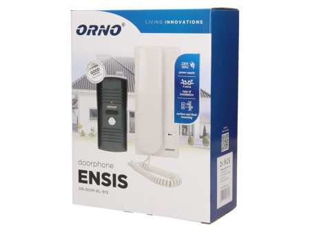 913 ENSIS ΣΥΣΤΗΜΑ ΘΥΡΟΤΗΛΕΦΩΝΟΥ ΕΞΩΤΕΡΙΚΟ 2 ΚΑΛΩΔΙΩΝ ΜΕ 1 ΑΚΟΥΣΤΙΚΟ ΛΕΥΚΟ ORNO | REDPOINT | 28205