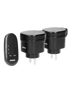 441 ΣΕΤ 2 ΑΝΤΑΠΤΟΡΕΣ ΣΟΥΚΟ IP44 ΜΕ REMOTE 3000W ΜΑΥΡΟ ORNO | REDPOINT | 28289