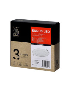 6051 EURUS ΦΩΤΙΣΤΙΚΟ LED ΤΥΠΟΥ PL ΣΤΡΟΓΓΥΛΟ ΛΕΥΚΟ Φ170/32 12W 4000K ORNO | REDPOINT | 28295 2