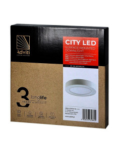 6074 CITY ΦΩΤΙΣΤΙΚΟ LED ΣΤΡΟΓΓΥΛΟ ΛΕΥΚΟ Φ247/35 24W 4000K ORNO | REDPOINT | 28290 2