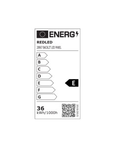 BACKLIT LED PANEL 4670lm/w 60X60 36W 4000K PF 0.90 UGR19 (κατασκευή Κίνα) | REDPOINT | 28967 2