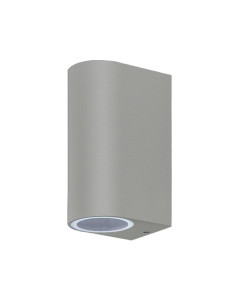 VIVIAN SPOT ΚΗΠΟΥ ΕΠΙΤΟΙΧΟ ΟΒΑΛ ΔΙΠΛΟ 2xGU10 ΓΚΡΙ ΑΛΟΥΜΙΝΙΟ IP65 (Made In P.R.C) | REDPOINT | 29105