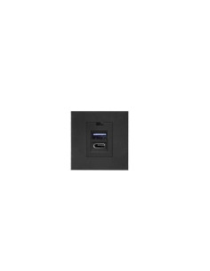 9010 MODULE 1xUSB-A + 1xUSB-C 2.1A ΓΙΑ ΠΑΝΕΛ NOEN 45/45 ΜΑΥΡΟ ORNO | REDPOINT | 29012
