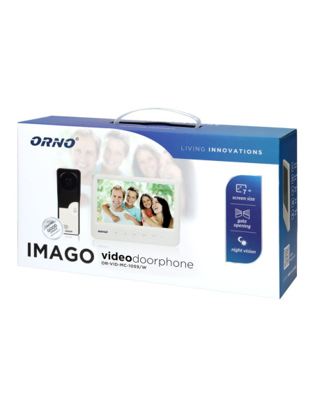 1059 IMAGO ΘΥΡΟΤΗΛΕΟΡΑΣΗ 4 ΚΑΛΩΔΙΩΝ ΜΕ 1 ΜΠΟΥΤΟΝ+ΟΘΟΝΗ LCD 7'' (ΕΠΕΚΤΑΣΙΜΗ) ΛΕΥΚΗ ORNO | REDPOINT | 28995