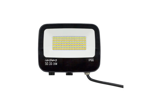 "COMBI" ΜΑΥΡΟΣ ΠΡΟΒΟΛΕΑΣ ΜΕ ΕΠΙΛΟΓΗ 20-30-50W + ΕΠΙΛΟΓΗ CCT 3000k-4000k-6000k IP66 (κατασκευή Κίνα) | REDPOINT | 29707