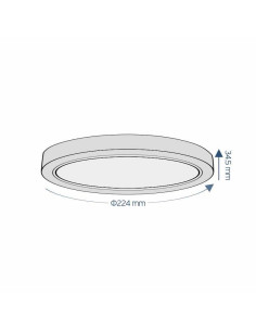 ΦΩΤΙΣΤΙΚΟ LED 3CCT ΤΥΠΟΥ PL 18W SURFACE ROUND WHITE 2.0 (κατασκευή Κίνα) | REDPOINT | 29825 2