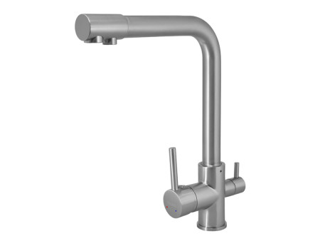 BRUNO μπαταρία πάγκου κουζίνας M54510-207, τρίοδη, αναμεικτική, ασημί