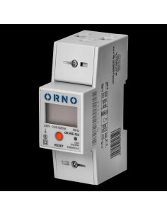 Μονοφασικός μετρητής ενέργειας 80Α, MID, RS485, pulse output, RESET button, 2 modules, DIN Rail 35mm